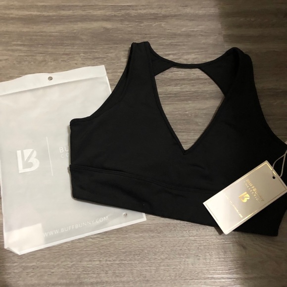 BNWT BUFFBUNNY Maraschino Sports Bra Black - S - Picture 4 of 4